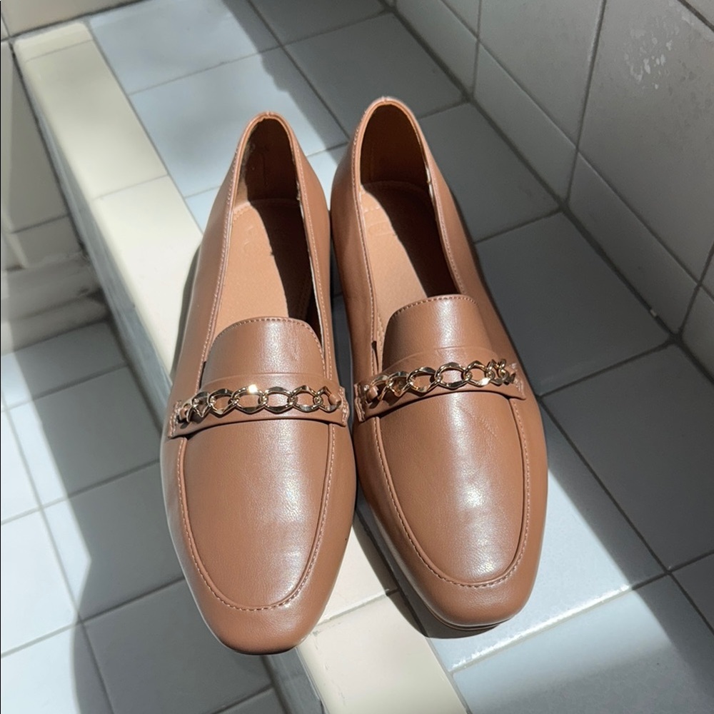 Elegant Brown faux Leather Loafers
